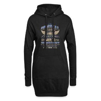 Original 1983 Vintage Born Cadeau d’anniversaire - Sweat-shirt à capuche long Femme - noir - Devant