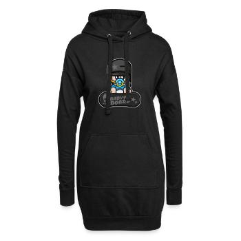 baby wintersport snowboarden - Hoodie-Kleid - Schwarz - Vorne