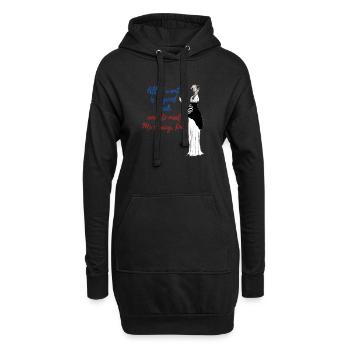 Un bon livre et Mr Darcy - Sweat-shirt à capuche long Femme - noir - Devant