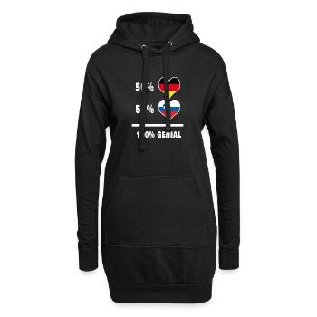 Deutschland und Slowenien Genial / Geschenk - Hoodie-Kleid - Schwarz - Vorne