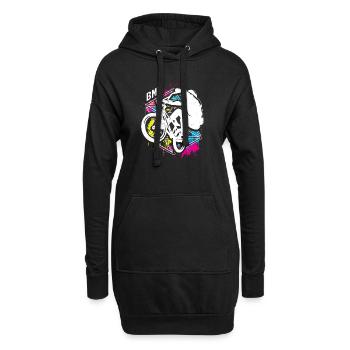 Farbenfrohes Bmx Fahrrad - Buntes Bmx Rad - Hoodie-Kleid - Schwarz - Vorne