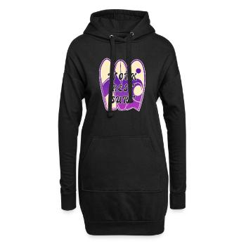 Surfing Spruch Design - Hoodie-Kleid - Schwarz - Vorne
