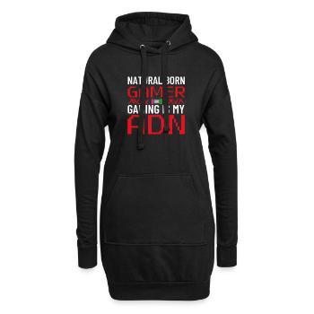 Natural Born Gamer: Gaming ist meine DNA - Hoodie-Kleid - Schwarz - Vorne