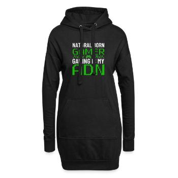 Natural Born Gamer: Gaming ist meine DNA - Hoodie-Kleid - Schwarz - Vorne