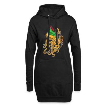 Krake Bogenschütze Bogen - Hoodie-Kleid - Schwarz - Vorne