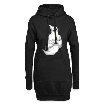Geist Halloween Taschenlampe - Hoodie-Kleid - Schwarz - Vorne