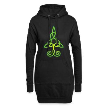 Bäume und Natur - Hoodie-Kleid - Schwarz - Vorne