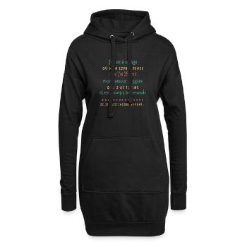 Âge et humour esprit jeune - Sweat-shirt à capuche long Femme - noir - Devant