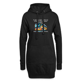 Bus flashy, rêve de chauffeur audacieux - Sweat-shirt à capuche long Femme - noir - Devant