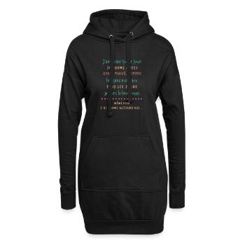 Rêves nocturnes tardifs - Sweat-shirt à capuche long Femme - noir - Devant