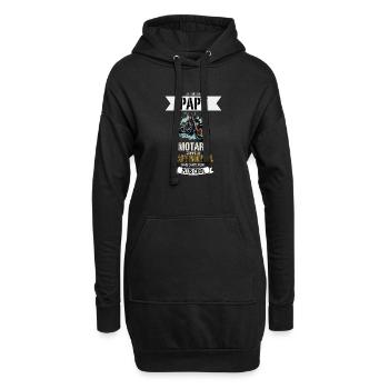 Papy Motard Plus Cool - Sweat-shirt à capuche long Femme - noir - Devant