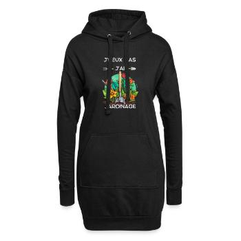 J'peux pas j'ai jardinage - Sweat-shirt à capuche long Femme - noir - Devant