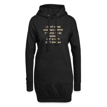 T-shirt de citation de gentillesse caféinée - Sweat-shirt à capuche long Femme - noir - Devant