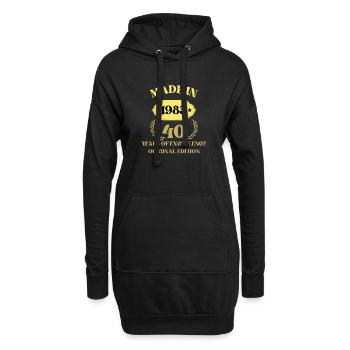 Fabriqué en 1985 40e anniversaire - Sweat-shirt à capuche long Femme - noir - Devant
