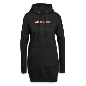 Écriture néon de Tokyo Lights - Sweat-shirt à capuche long Femme - noir - Devant