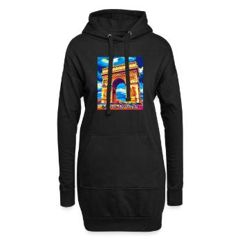 Paris Dreams sur votre chemise ! - Sweat-shirt à capuche long Femme - noir - Devant