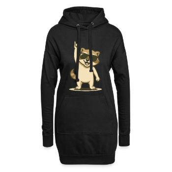 Rock’n’Raccoon Baby - Hoodie-Kleid - Schwarz - Vorne