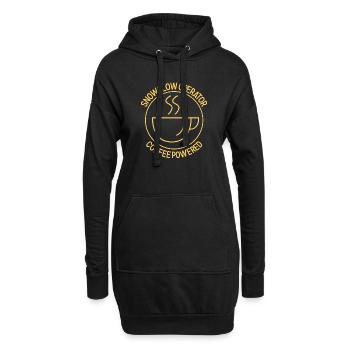 Conducteur de chasse-neige à café - Sweat-shirt à capuche long Femme - noir - Devant