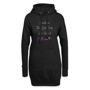 Maman célibataire Maman célibataire Maman célibataire - Sweat-shirt à capuche long Femme - noir - Devant