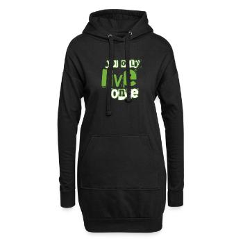 You Only Live Once Grüne Graffiti Optik - Hoodie-Kleid - Schwarz - Vorne