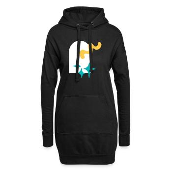 Explosion des formes étincelantes - Sweat-shirt à capuche long Femme - noir - Devant