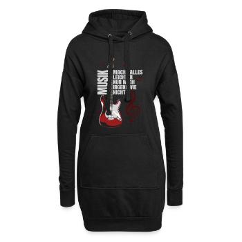 La musique facilite tout - Sweat-shirt à capuche long Femme - noir - Devant