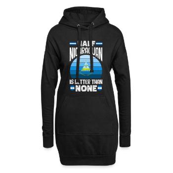 Fierté et Foyer du drapeau du Nicaragua - Sweat-shirt à capuche long Femme - noir - Devant