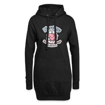 Krankenschwester Spruch lustig – Kawaii Pflege - Hoodie-Kleid - Schwarz - Vorne