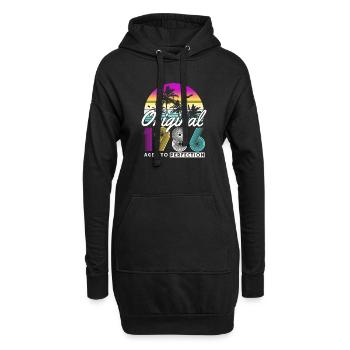 Cadeau d’anniversaire vintage 1986 40 ans rétro - Sweat-shirt à capuche long Femme - noir - Devant