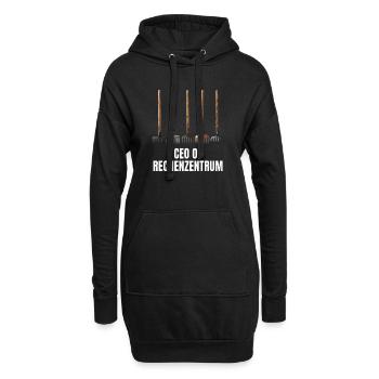 CEO of Rechenzentrum Gärtner Garten Gartenarbeit - Hoodie-Kleid - Schwarz - Vorne