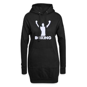 Boxer Sieg Silhouette - Hoodie-Kleid - Schwarz - Vorne