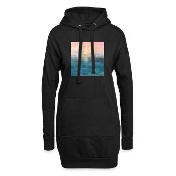 The light Bridge - Sweat-shirt à capuche long Femme - noir - Devant