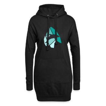 Delfine - Sweat-shirt à capuche long Femme - noir - Devant