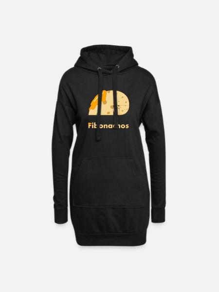 Fibonachos - Fibonacci Mathe Nerd Shirt Nachos - Hoodie-Kleid - Schwarz