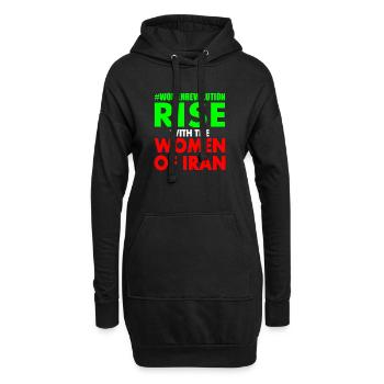 Rise with the women of iran - Hoodie-Kleid - Schwarz - Vorne