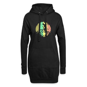 Art de vélo de piste - Sweat-shirt à capuche long Femme - noir - Devant