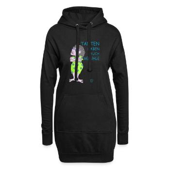 tanten - Hoodie-Kleid - Schwarz - Vorne