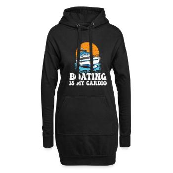 La navigation de plaisance est ma citation Cardio Lake Life Motorboating - Sweat-shirt à capuche long Femme - noir - Devant
