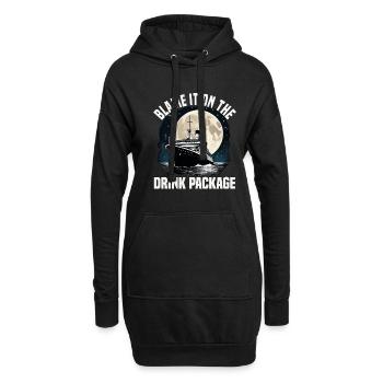 La faute au bateau de croisière Drink Package - Sweat-shirt à capuche long Femme - noir - Devant