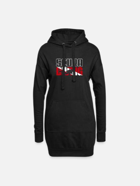 Tauchen / Tauchen / busseitig / Mergulho / Tauchen - Hoodie-Kleid - Schwarz