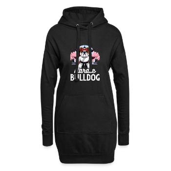 Karaté Bouledogue - Sweat-shirt à capuche long Femme - noir - Devant