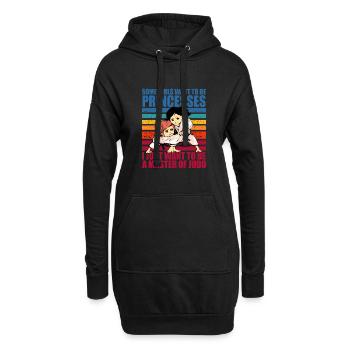 Certaines filles veulent être des princesses, je veux juste être - Sweat-shirt à capuche long Femme - noir - Devant