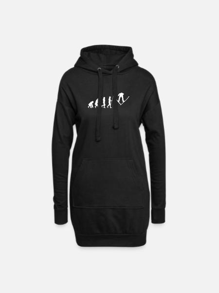 Ski jumping - Hoodie Dress - black