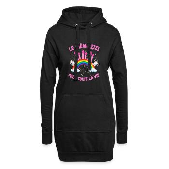 Team Mariée, EVJF, Cadeau Future Mariée - Sweat-shirt à capuche long Femme - noir - Devant