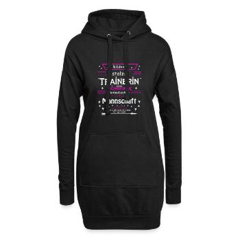 Trainerin einer fantastischen Mannschaft - Hoodie-Kleid - Schwarz - Vorne