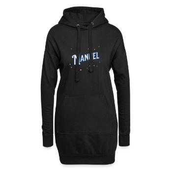 Manuel nom personnalisé - Sweat-shirt à capuche long Femme - noir - Devant