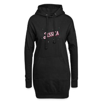 Jessica Namen personalisiert - Hoodie-Kleid - Schwarz - Vorne