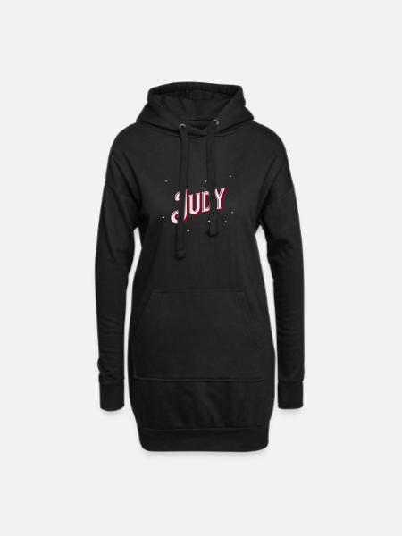 Judy Namen personalisiert - Hoodie-Kleid - Schwarz