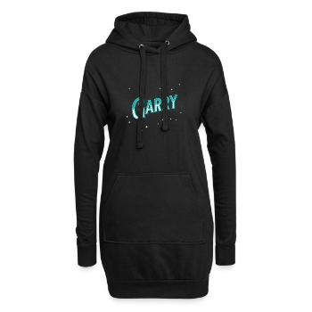Nom Garry personnalisé - Sweat-shirt à capuche long Femme - noir - Devant