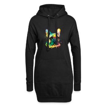 Français Bulldog pour les amoureux des chiens - Sweat-shirt à capuche long Femme - noir - Devant